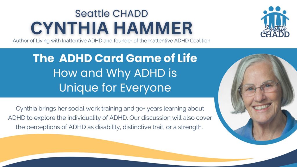 Cynthia Hammer the ADHD Card Game of Life